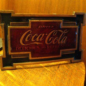 🥤 Coca Cola Coke Vintage 1975 Belt Buckle